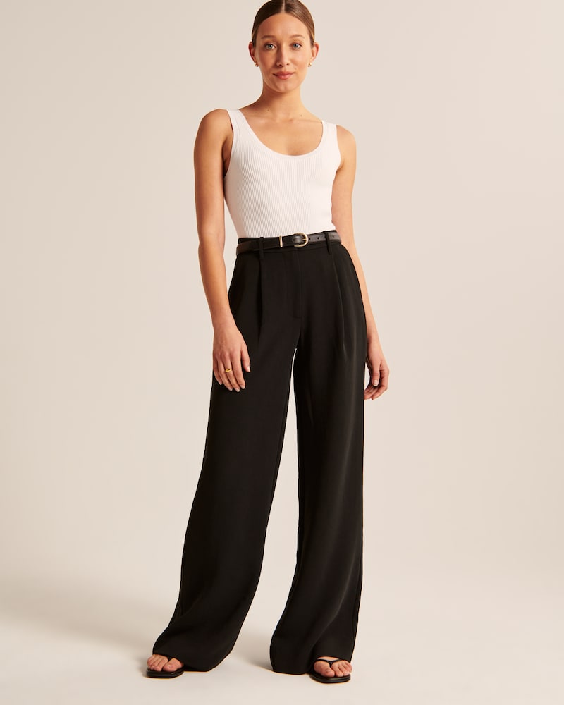 Wide-Leg Tailored Pants - Fomnin Shop