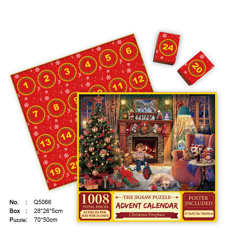 Christmas Advent Calendar Jigsaw Puzzle 1000pcs Fomnin Shop