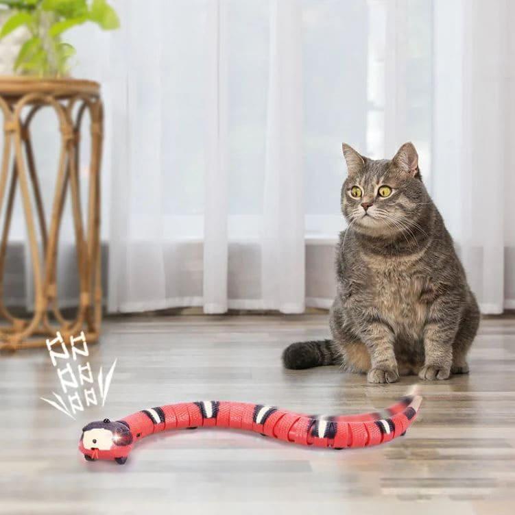 Smart Sensing Snake Interactive Cat Toy - Engaging and Entertaining Playtime for Your Feline 